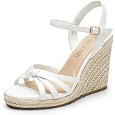 DREAM PAIRS Wedge Sandals for Women Dressy Summer, Platform Espadrille Strappy Casual Braided Heels Comfortable with Open Toe and Ankle Strap