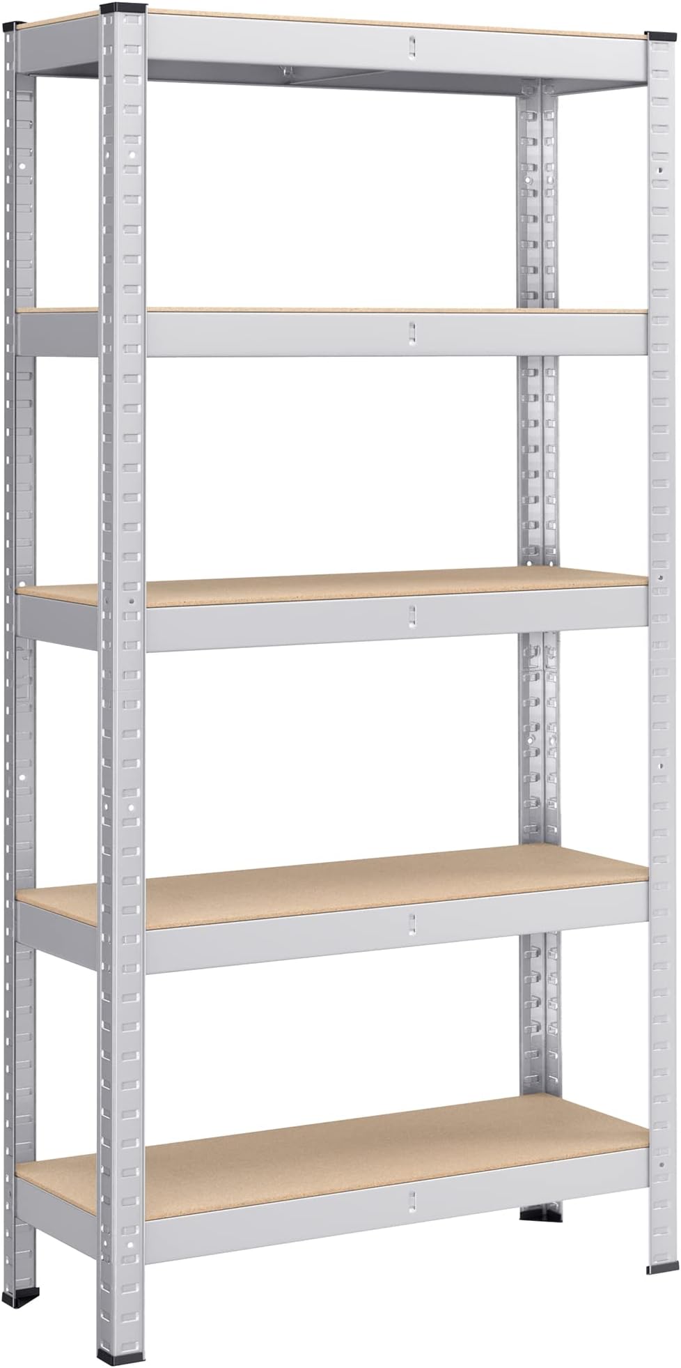 SONGMICS 5-Tier Steel Shelving Unit 650 kg Load 30x75x150 cm Black GLR030B21