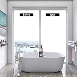 FILMGOO Blackout Window Film Privacy 100% Light Blocking 44.5x200cm White view 8