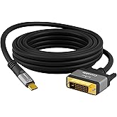 4K USB C to DVI Cable 4 FT, USB Type-C to DVI-D Adapter, Real 4K, Aluminum | Compatible with Thunderbolt 4/3, MacBook Pro, Dell XPS, HP Spectre x360, Surface Pro, Galaxy S9/S8, iPhone 17/16/15 Series