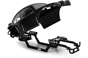 INJORA BUG18 Body with LCG Aluminum Universal Chassis for 1/18 RC Crawler TRX4M Upgrade(Black)