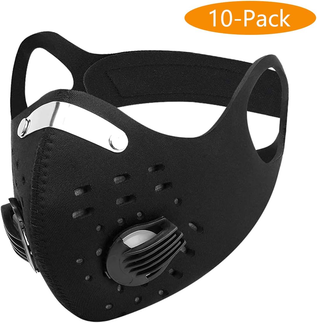 AIDIER Anti-Pollution Mouth Mask Anti-Dust Cycling Mask Activated Carbon Filtration Exhaust Gas Biking Mask PM 2.5 Face Mask for Running Motorcycling Riding and Hiking