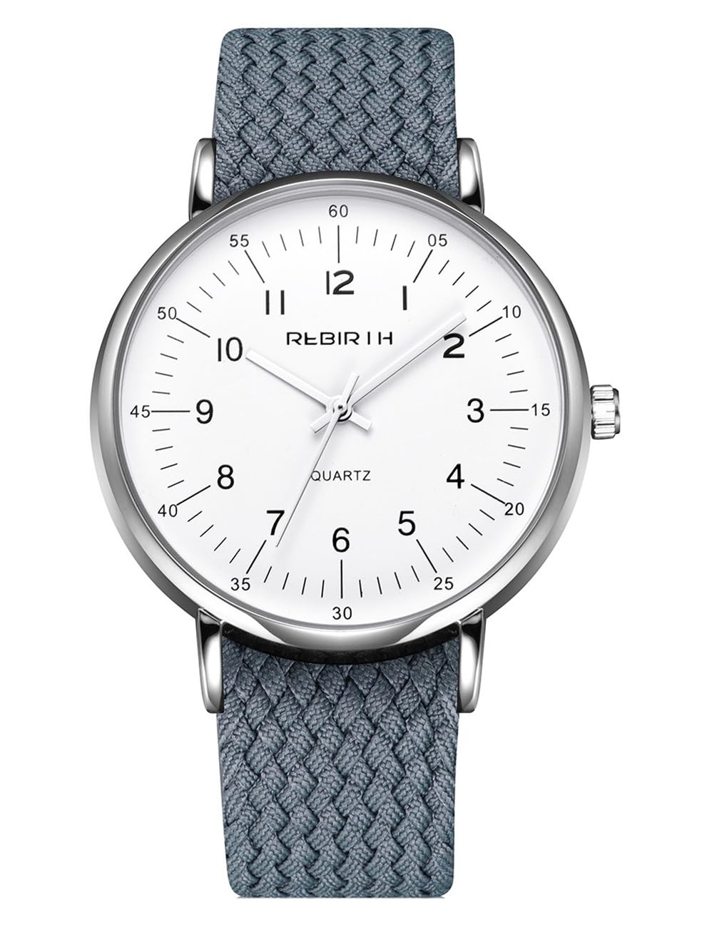 Reginald Fashion Men's Simple Watch Nylon Strap Waterproof Outdoor Sports Easy to Read Watches Big Dial