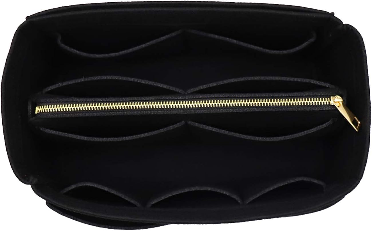 Felt Purse Bag Organizer Insert with zipper Bag Tote Shaper Fit Speedy Neverfull MM GM