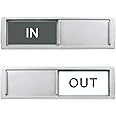 In/Out Sign - Slider Door Indicator, 7'' x 2'' - Grey&White