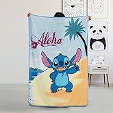 Cartoon Stitch Supey Soft and Warm Blanket Specially Designed for Children. It Measures 55 inches by 40 inches. It is Suitable for Placing on Sofas and Chairs, and can be Used in The Living Room.