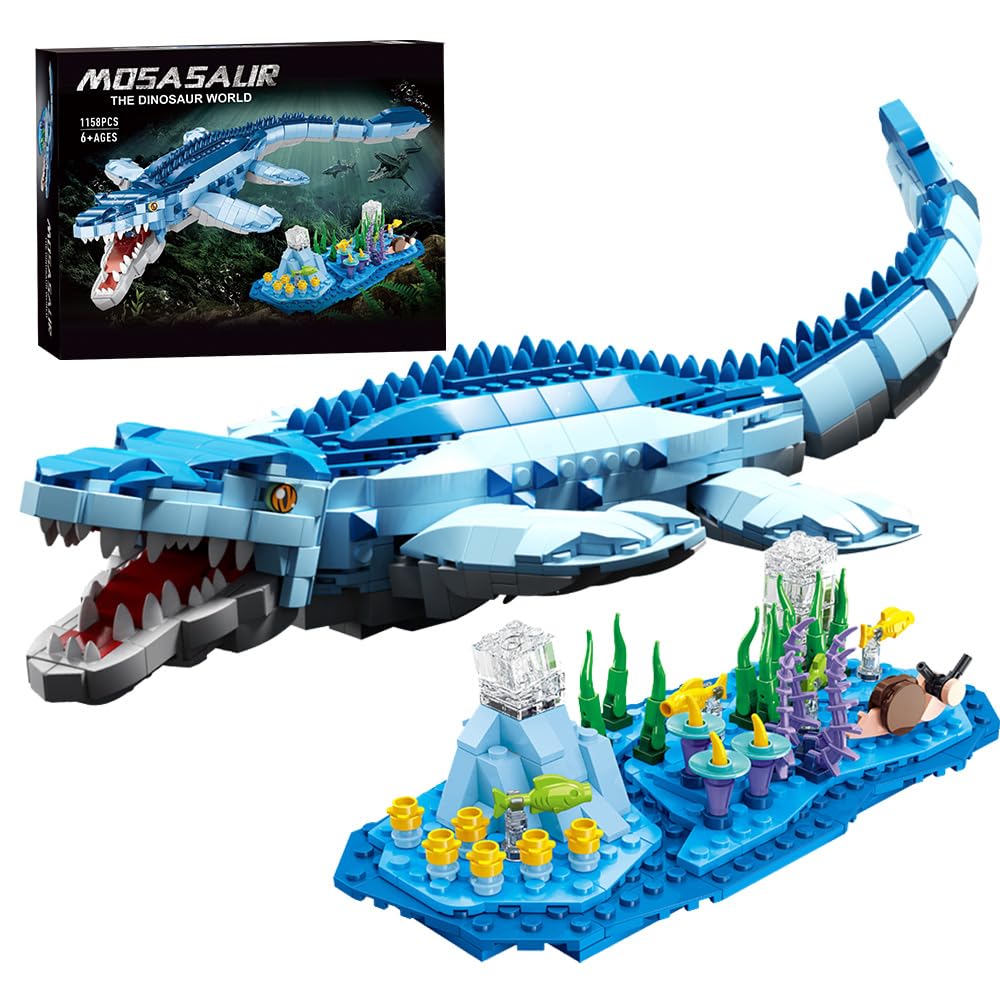 Photo 1 of 1158 Pcs Dinosaur Building Blocks Game, STEM Dinosaur Toys for Kids STEM Dinosaur Toys for Children Aged 6, 7, 8, 9, 10, 11, 12, 13, and 14,Compatible with Lego