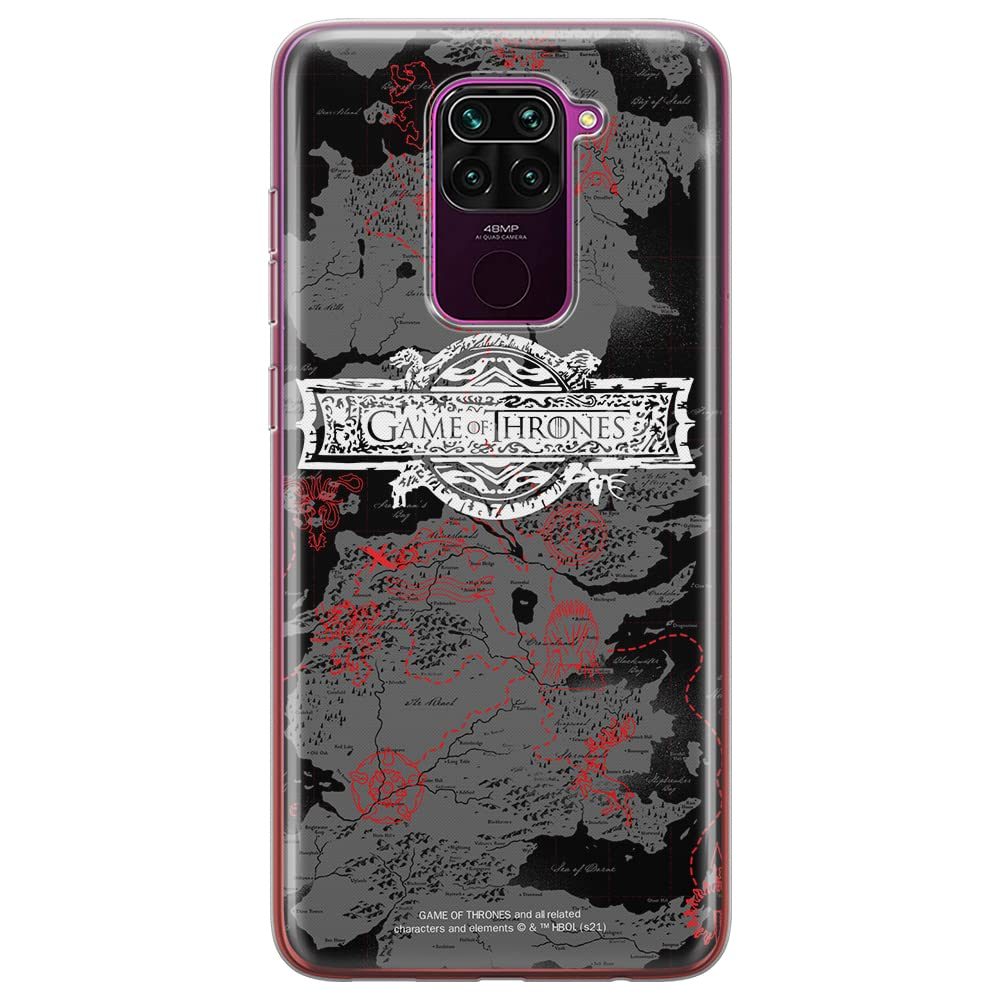 ERT GROUP mobile phone case for Xiaomi REDMI NOTE 9 original and officially Licensed Game of Thrones pattern 010 optimally adapted to the shape of the mobile phone, case made of TPU