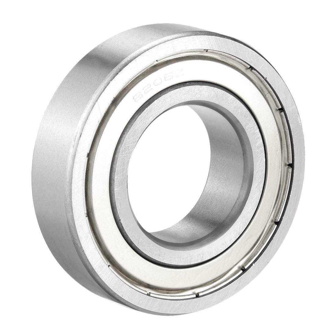 sourcing map 6206ZZ Deep Groove Ball Bearing Double Shield 6206-2Z 80206, 30mm x 62mm x 16mm Chrome Steel Bearings (Pack of 1)