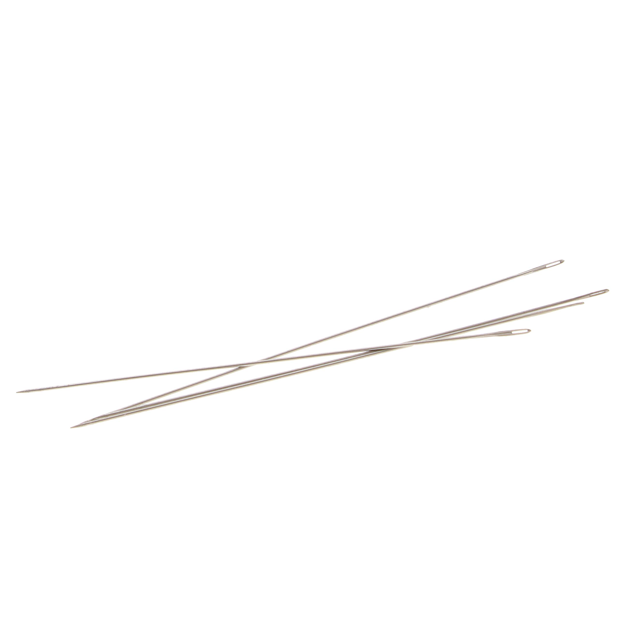 The Beadsmith English Beading Needles, Size 12, 4 Needles per Card, Made in England, Use for Loom Weaving Beadwork, Off-Loom Stitching and Jewelry Making with Seed Beads