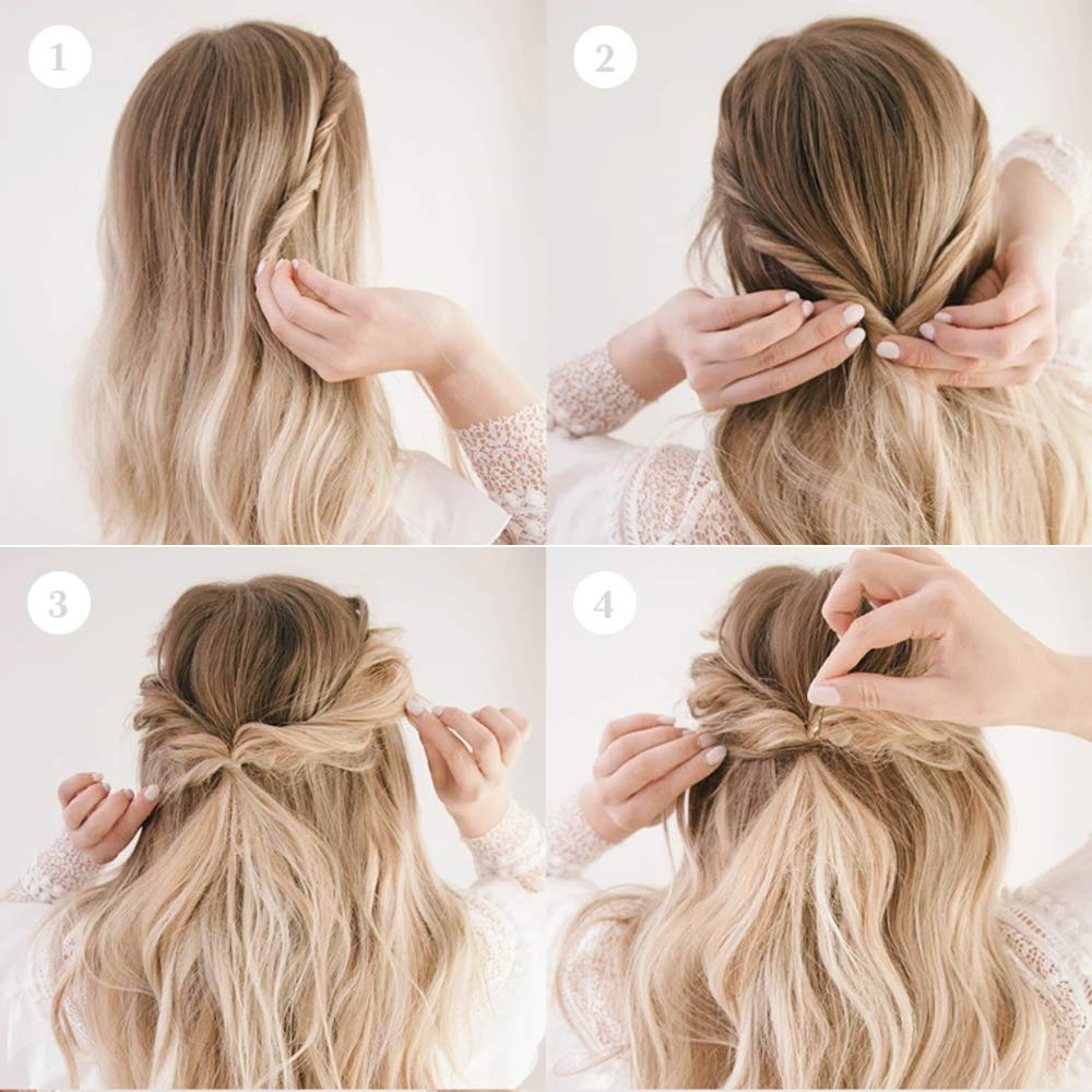 U Shaped Hair Pins, MORGLES Bun Hair Pins for Blonde with Box, 80-Count (Golden 2.4 inch) : Beauty