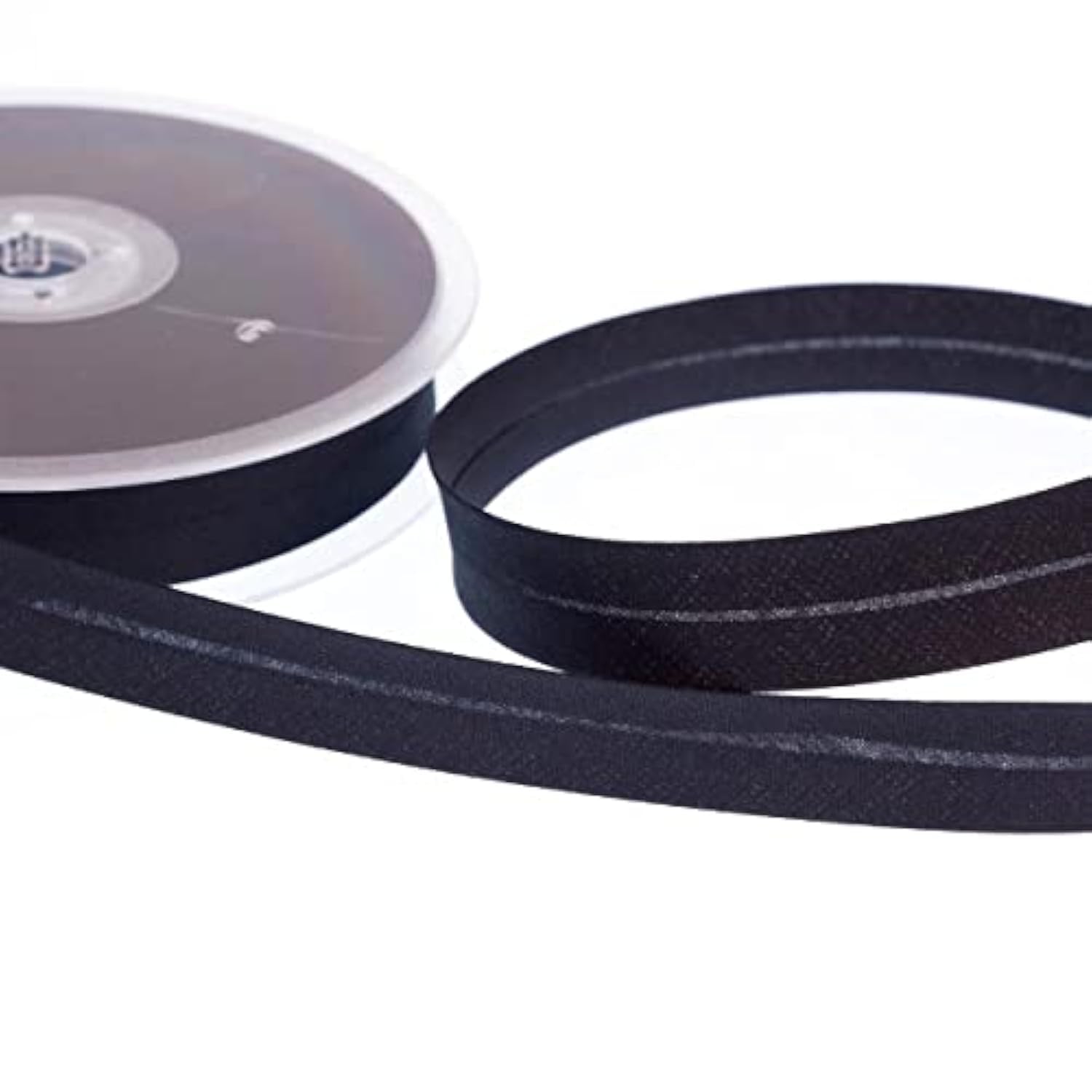 Realm Bias Binding Centre Fold Polycotton 18mm/30mm 5 Metres (Black, 30mm)