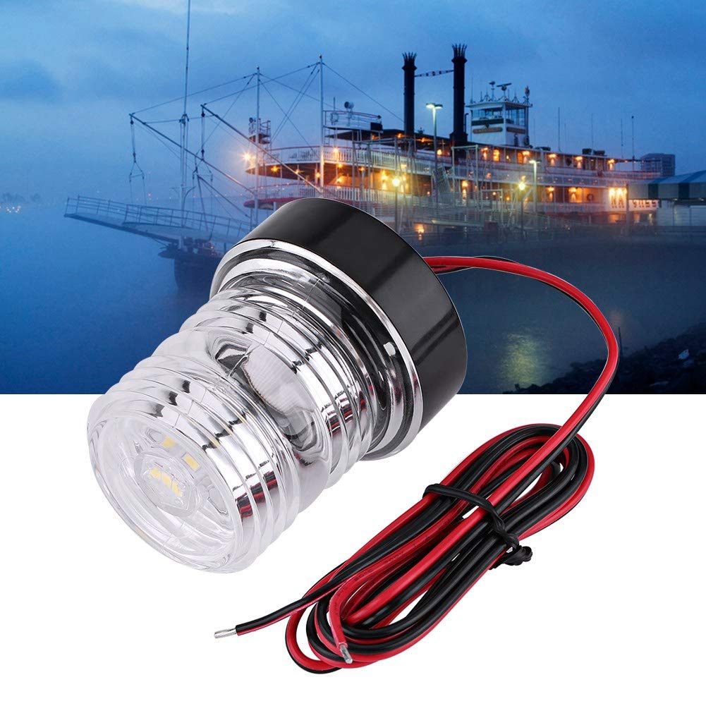 Marine Boat All Round 360° Navigation Light, LED White Marine Yacht Light, 12V