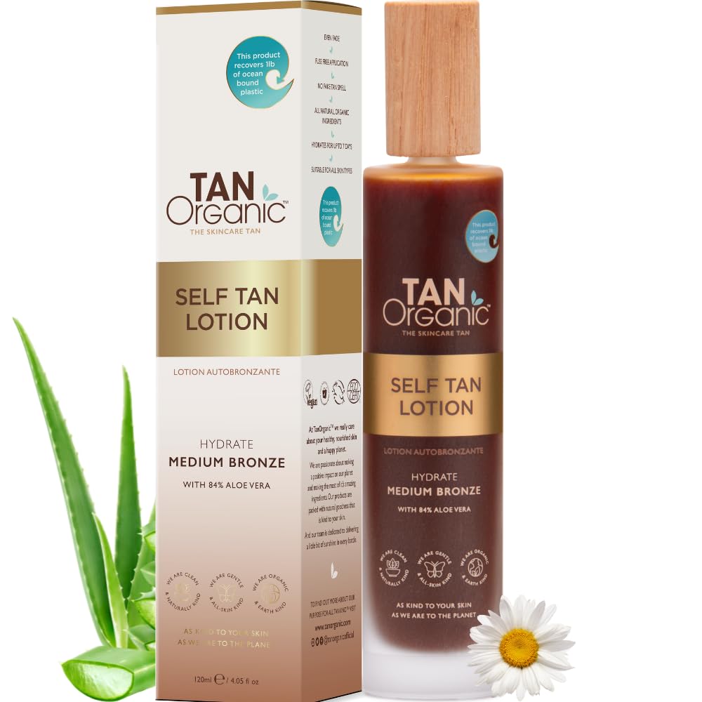 TanOrganic Self Tanning Lotion Fake Tan Certified Organic Natural Vegan 100ml