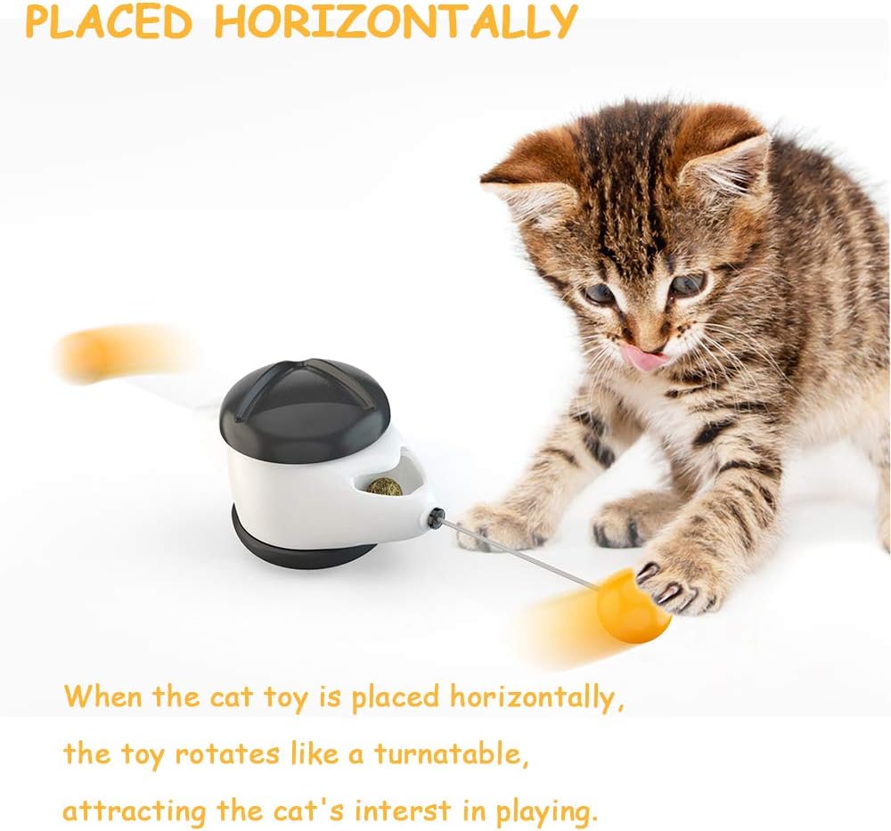 Mwatcher Interactive Robotic Cat Toys Moving Cat Toys for Indoor Balance Swing Car Kitten Toys with Ball : Pet Supplies