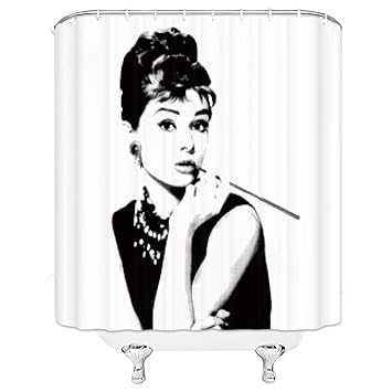 Amazon Com Xzman Audrey Hepburn Shower Curtain Movie Star Sexy