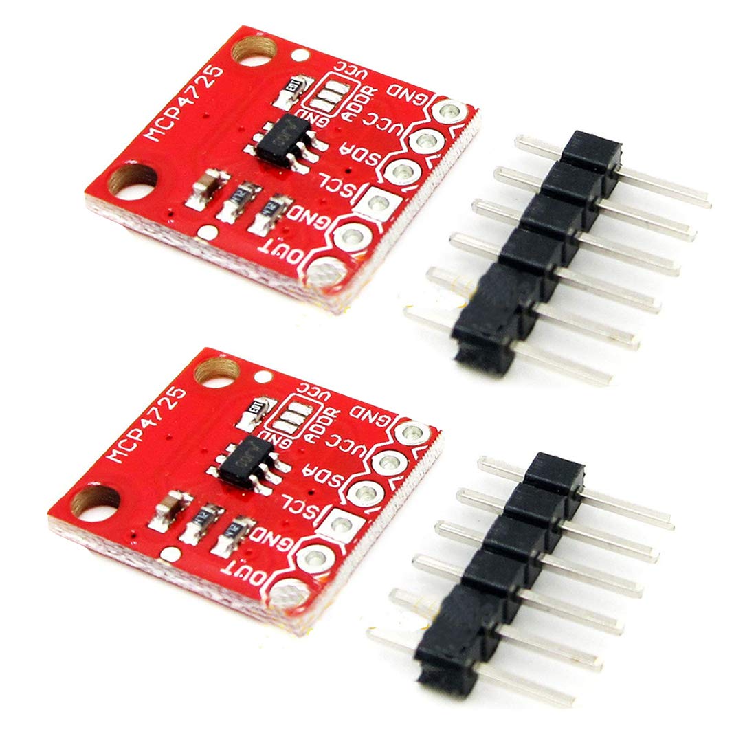 Hailege 2pcs MCP4725 12 Bit I2C IIC DAC Development Board Breakout Board Internal EEPROM Store Settings for