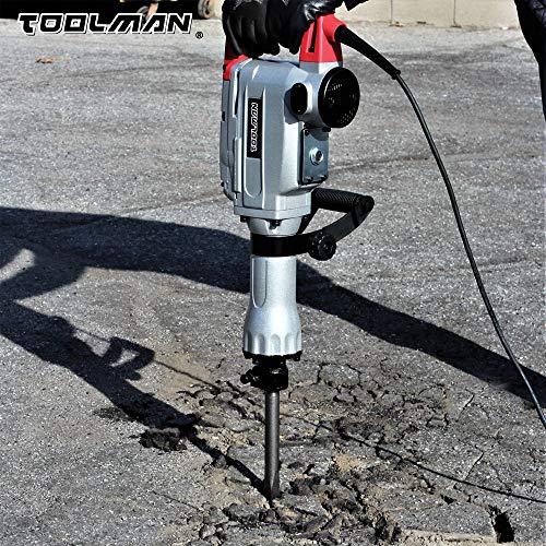Toolman Electric Demolition Jack Hammer Chisel For Heavy Duty Concrete Breaker 14A with Point, Flat Shovel/Chisels bits works with Dewalt, Makita, HILTI, Hitachi, Bosch Accessories