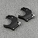 XFMT Detachable Windshield Clamps Compatible with Harley (49mm - Black)