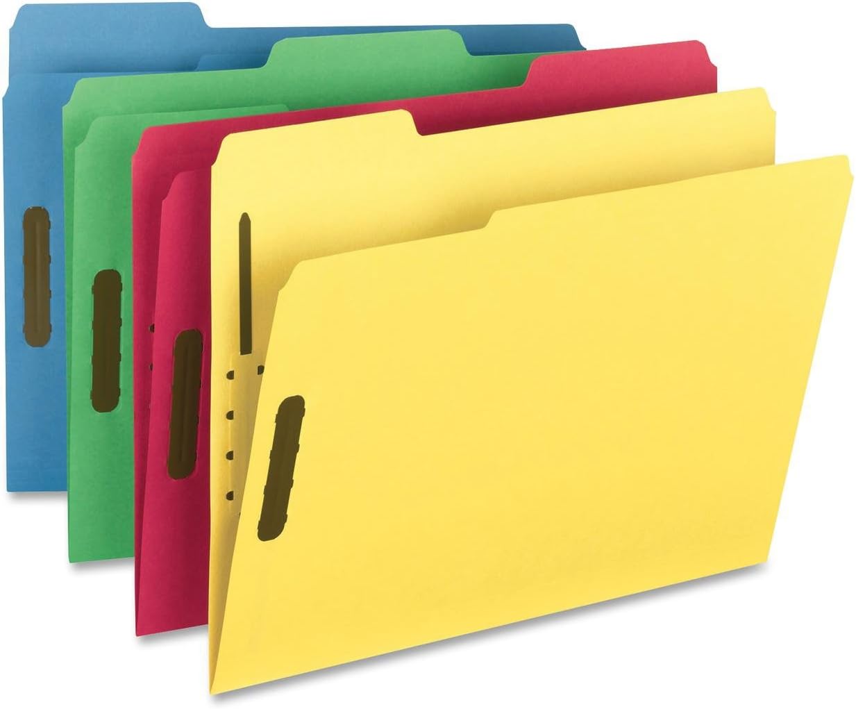 Smead Fastener File Folder, 2 Fasteners, Reinforced 1/3Cut Tab, Letter