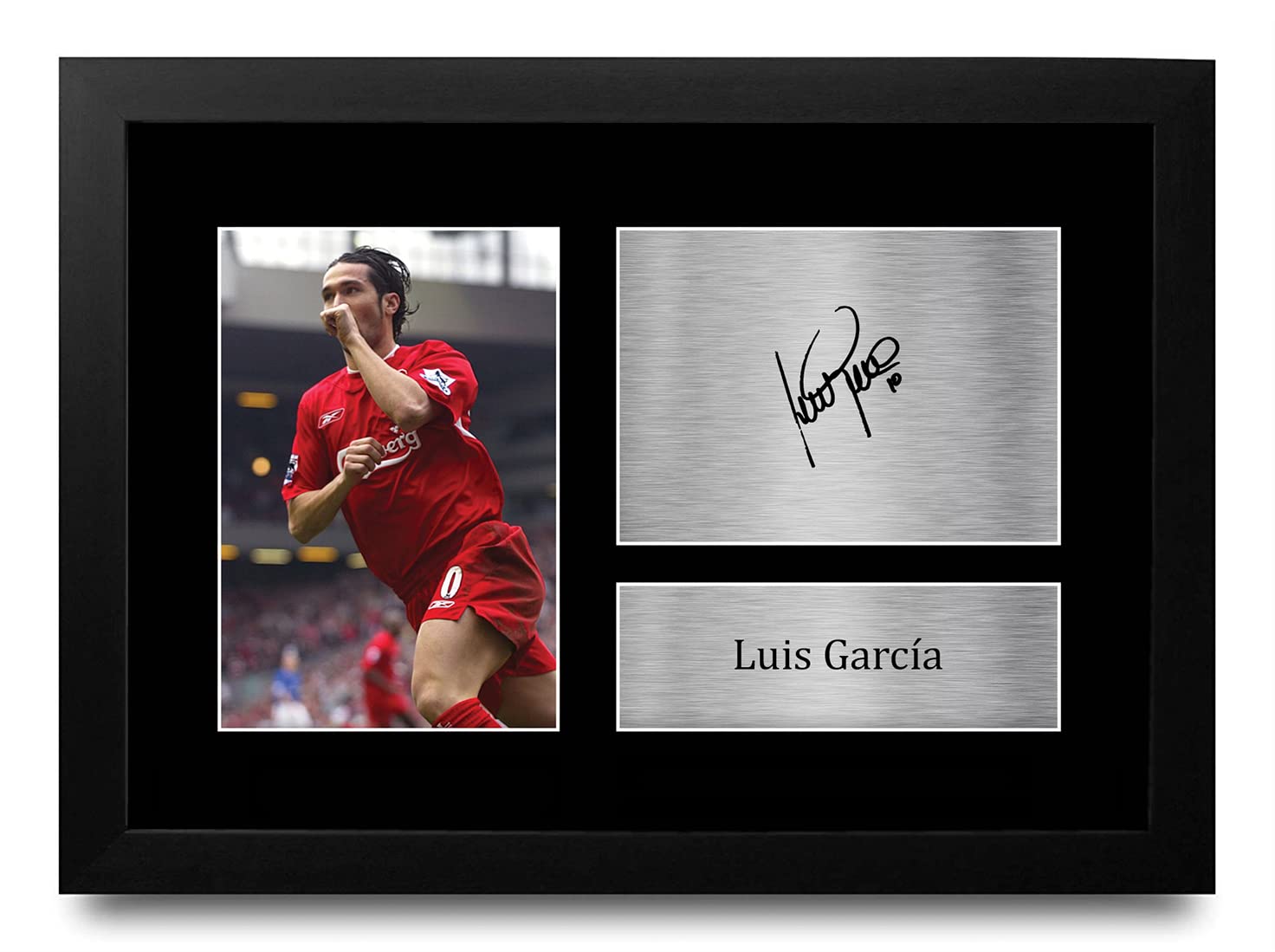HWC Trading FR A4 Luis Garcia Liverpool Gifts Printed Signed Autograph Picture for Football Fans and Supporters - A4 Framed