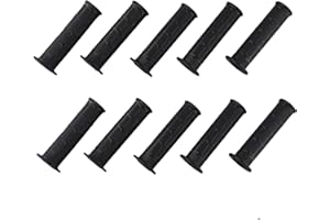 KoiLykke 10-Pack PVC Handle Covers Agricultural Machinery, Garden Tools, Lawn Mowers, Tractors 124x22-28mm, Black