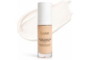 Luxe Research Color Changing Foundation for Women – Instantly Adapts to Skin Tone – Buildable Light-to-Medium Coverage Liquid