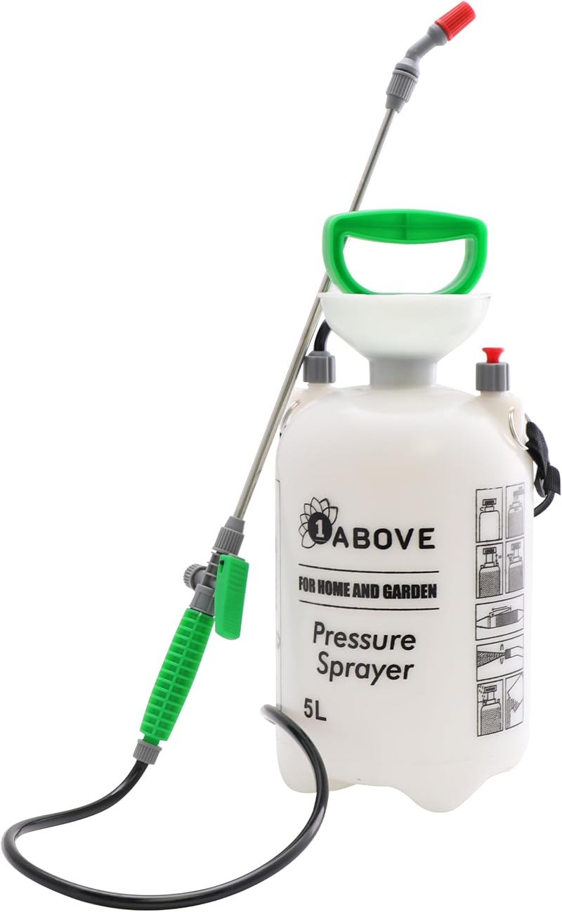 1ABOVE 5 Litre Garden Pressure Sprayer – Adjustable Nozzle, Comfortable Grip