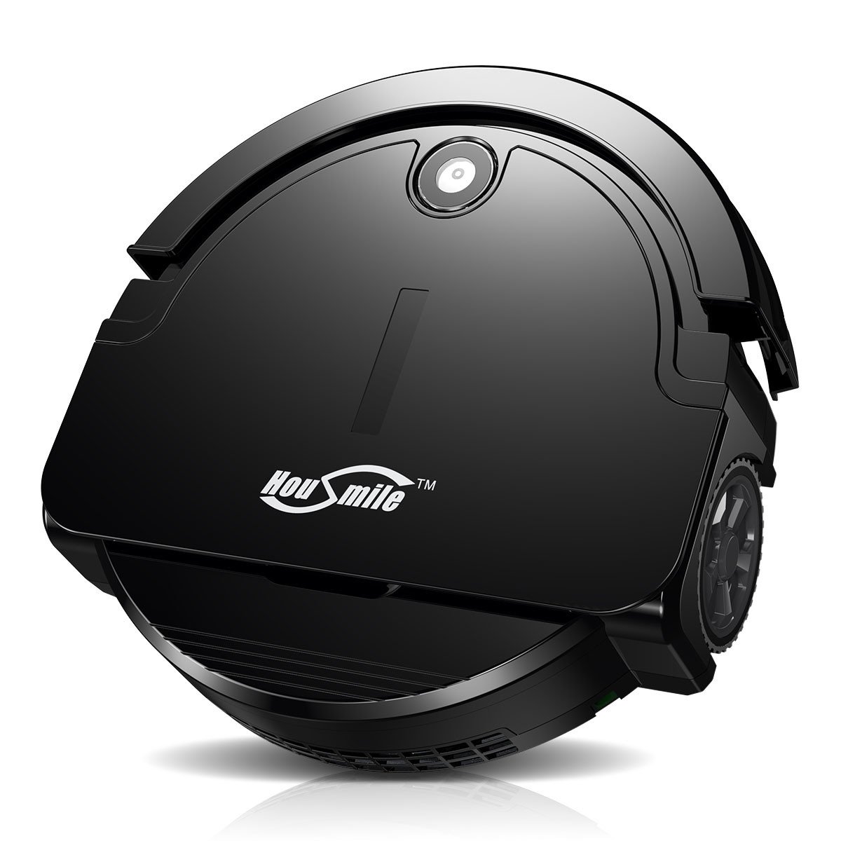 Housmile Saugroboter (90 Min Laufzeit, 10W), Energiesparender Staubsauger mit hoher Reinigungsleistung und intelligenter Navigation, für alle Böden, Ideal für Tierliebhaber und Allergiker, Schwarz