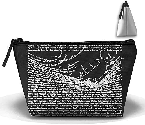 The Raven By Edgar Allan Poe Cute Trip Toiletry Bag Trapezoidal Zipper Receive Bag Travel Fashion
