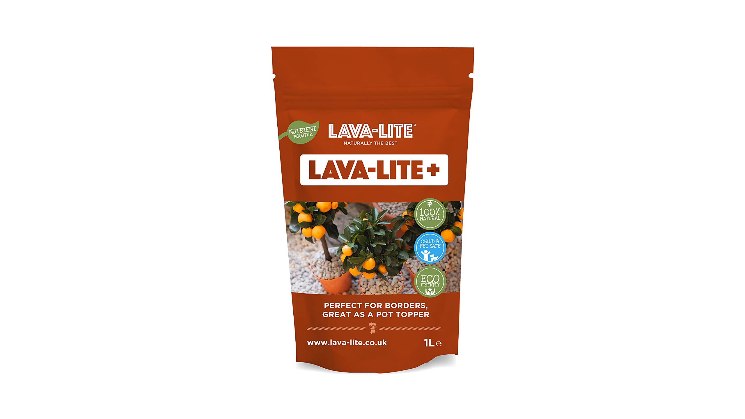LAVA-LITE+ Plus natural multi-purpose stone for retaining moisture, perfect for borders or plant toppers (1 Litre)
