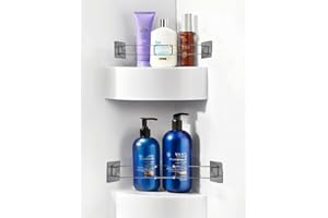 WANDWEL Adjustable RV Shower Corner Bar, 7-13 Inch No-Drill Adhesive Bathroom Organizer Support Rod for Shampoo Holder, Rustproof Stainless Steel Camper Shelf Retainer Bars for Travel Trailer and Motorhome