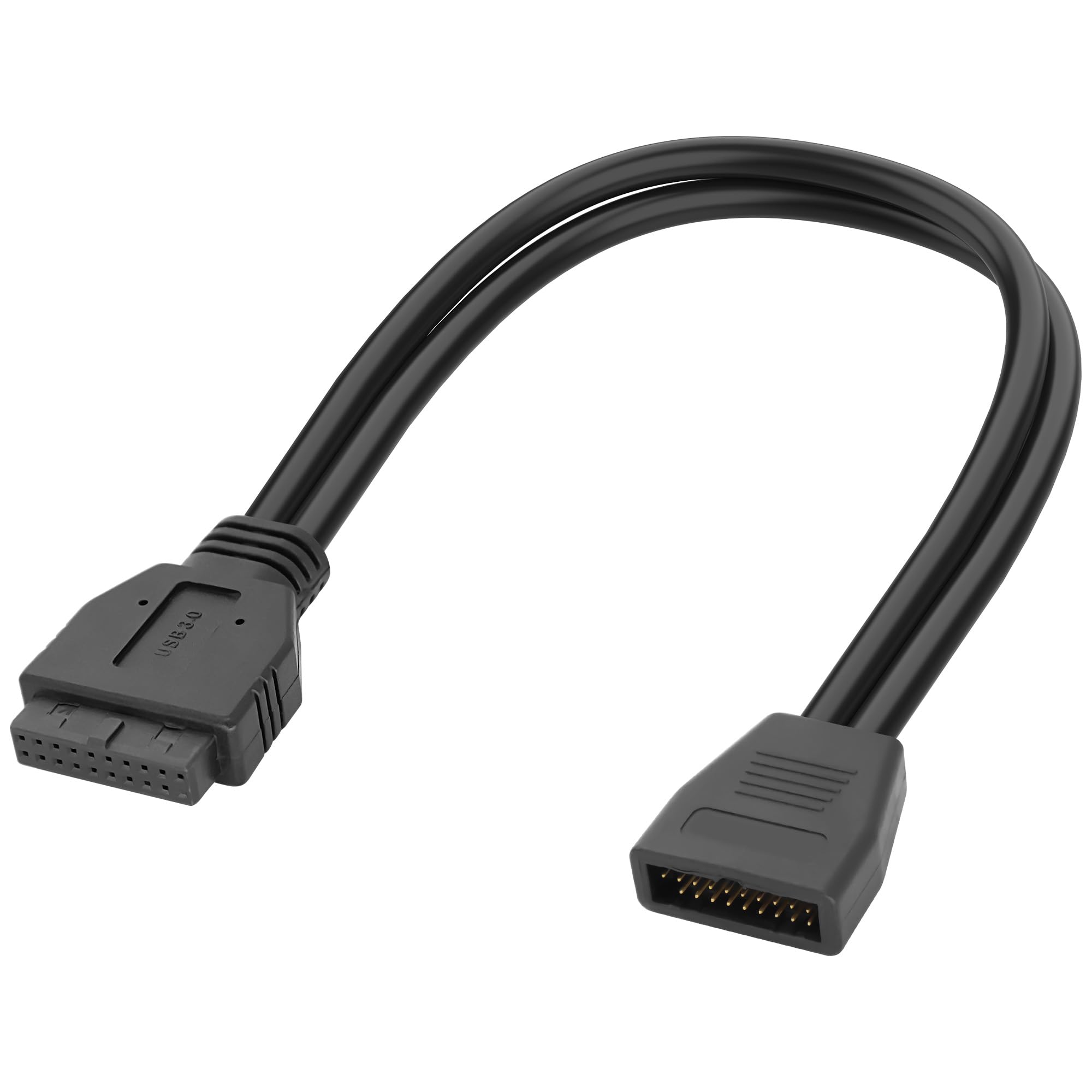 Photo 1 of XMSJSIY Motherboard USB 3.0 19/20 Pin Header Extension Cable Mainboard USB 3.0 19 Pin 20 Pin Male to Female Internal Extender Adapter Cable Cord for PC DIY -30CM/11.8INCH