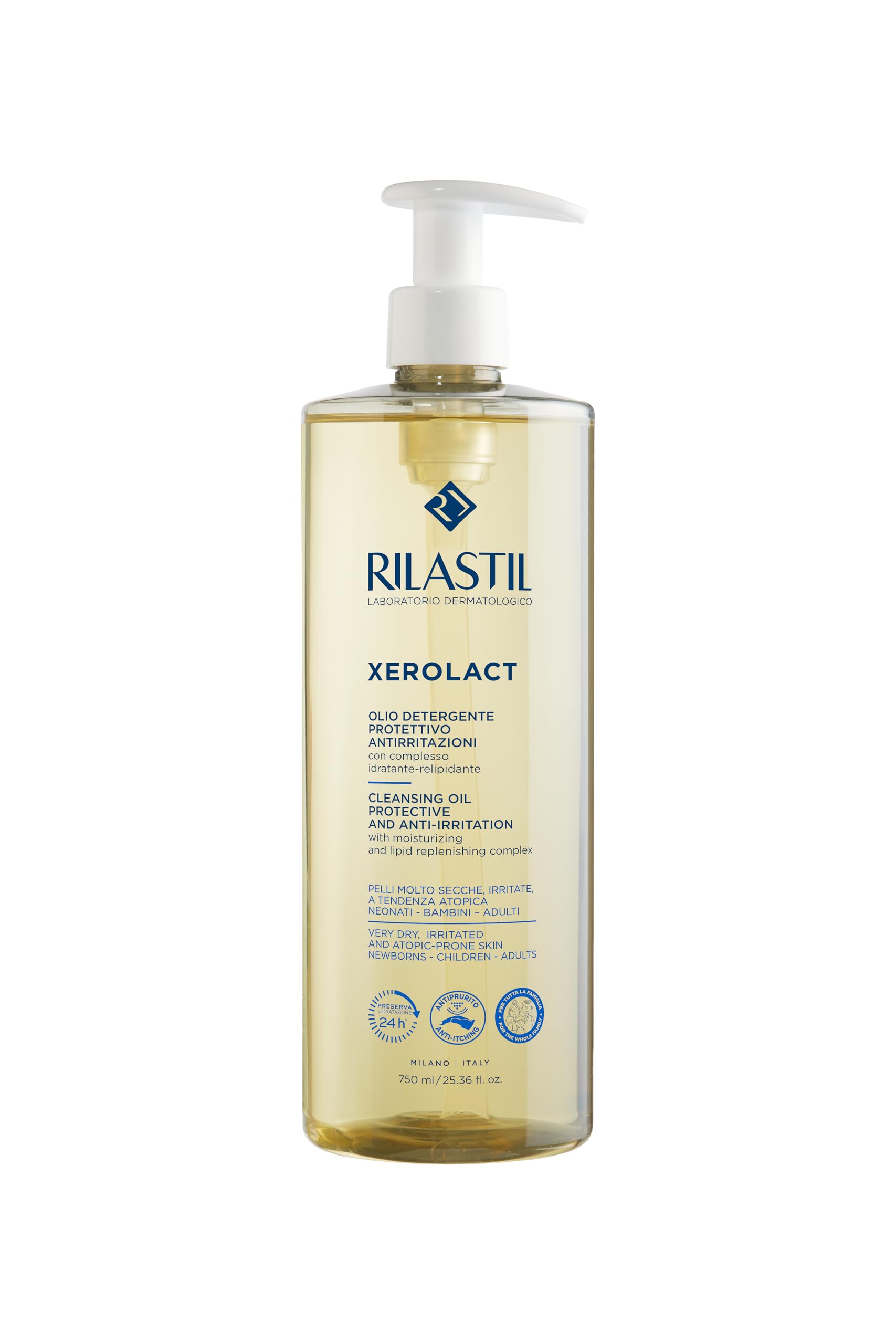 Rilastil Xerolact - Olio Detergente Protettivo Anti Irritazioni, 750ml