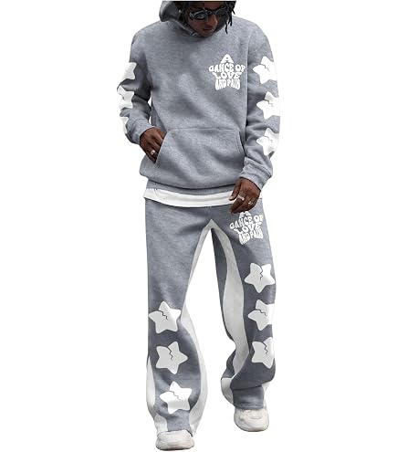 Amazon.com: GORGLITTER Men's Sweat Suits 2 Piece Sets Graphic