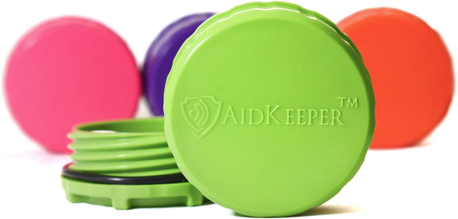 Hearing Device Protection Case - Crush & Water Resistant Hard Case for Storage and Protection of Aids, Batteries, and Other Devices (Lime Green)