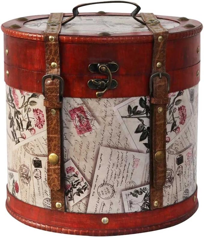 Sombrerera 28cm Sombrerero Cajas para Sombrero Estilo Antiguo decoración: Amazon.es: Hogar