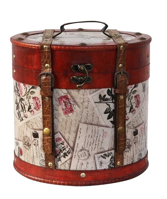 Amazon.de: Hutkoffer 28cm Hutschachtel Hutbox Holz Antik-Stil Hut Box