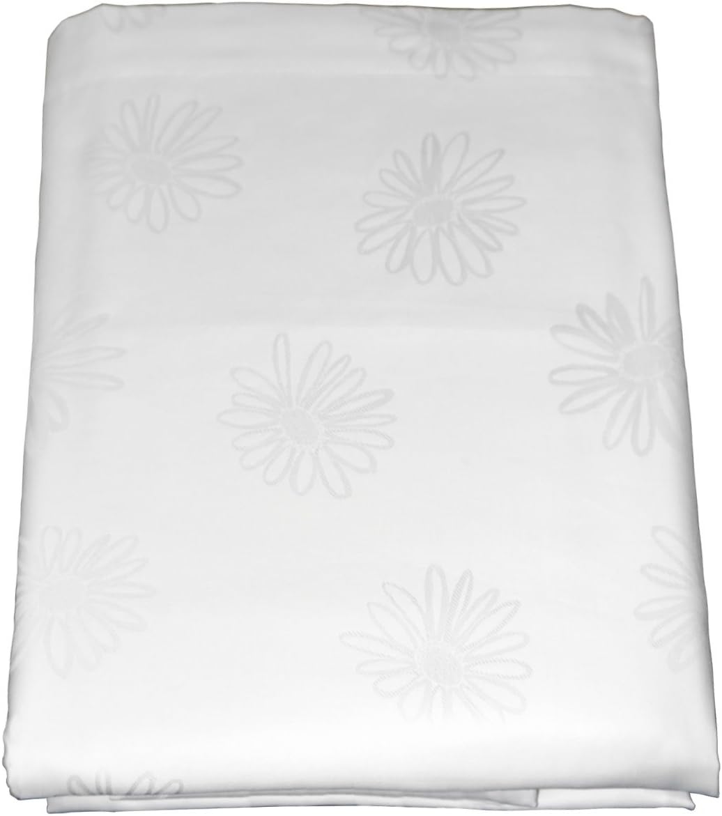 BgEurope Set of Single Satin Bed Sheets - 100% Percale Cotton - Flowers Pattern