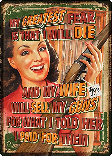 River's Edge Products Wife Will Sell Guns Tin Sign