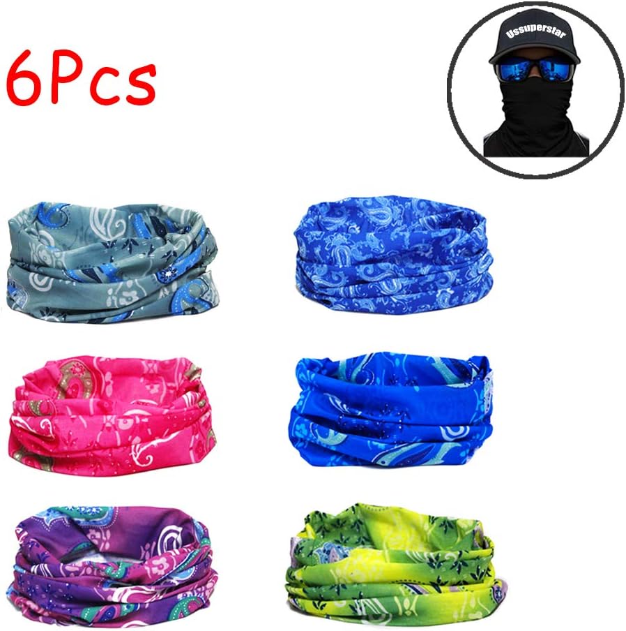 Ussuperstar Outdoor Wide Wicking Headband Seamless Headwear Bandana Scarf 6-10