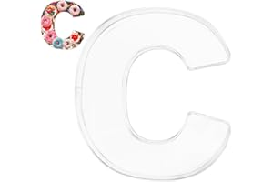 PATIKIL 10" Acrylic Letter Box C, Reusable Display Fillable Tray Container for Charcuterie Mache Chocolate Candy Birthday Par