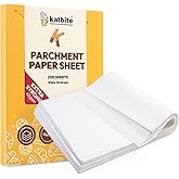 Katbite 200PCS 12x16 In Heavy Duty Flat Parchment Paper, Parchment Paper Sheets for Baking Cookies, Cooking, Frying, Air Fryer, Grilling Rack, Oven(12x16 Inch)[Advanced Series]