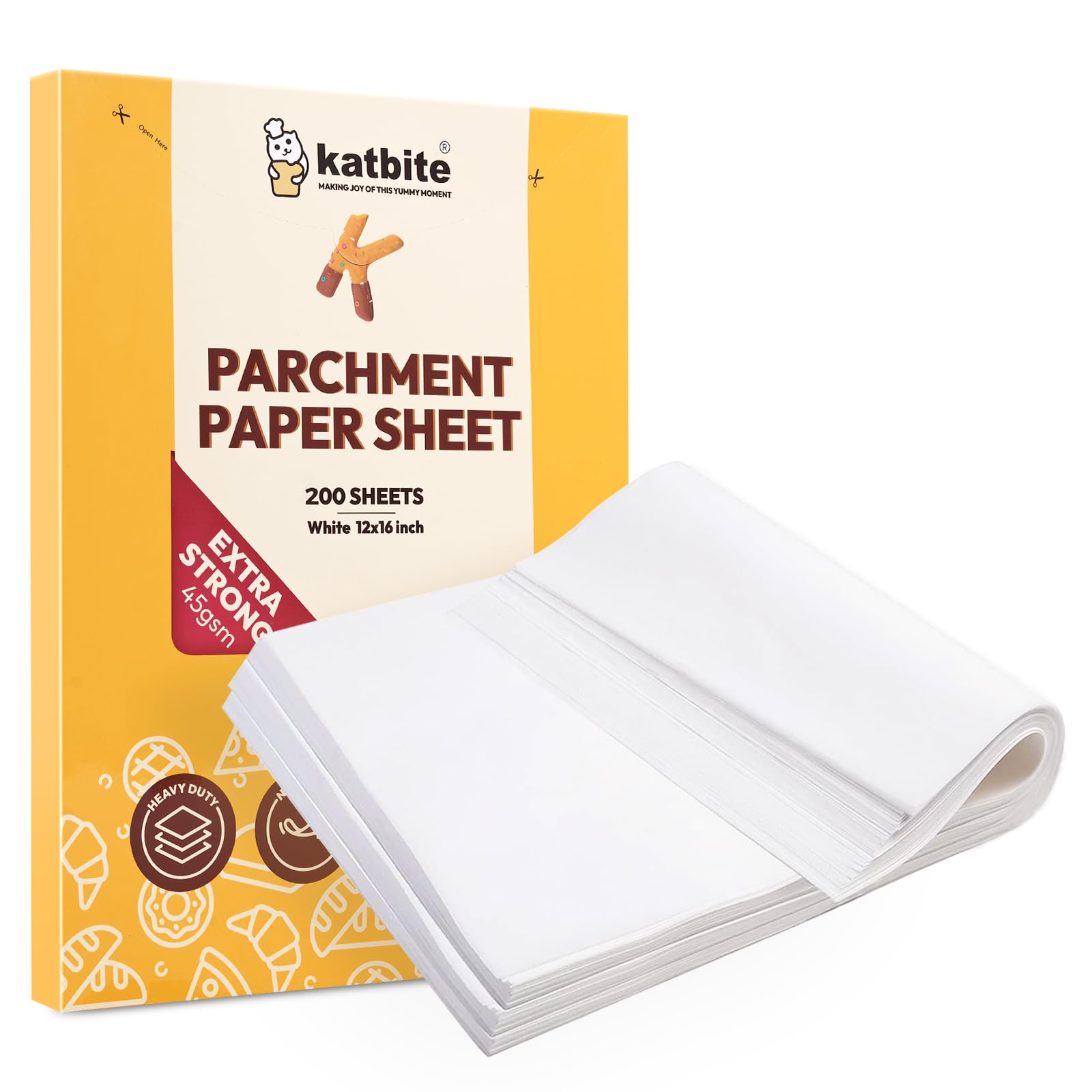 Katbite 200PCS 12x16 In Heavy Duty Flat Parchment
