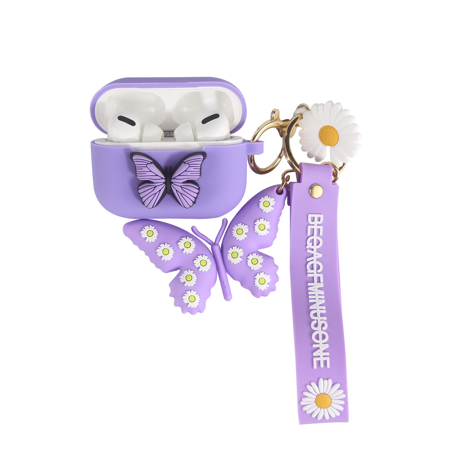 Amazon Purple Butterfly Airpod Case For AirPods Wireless Earphones