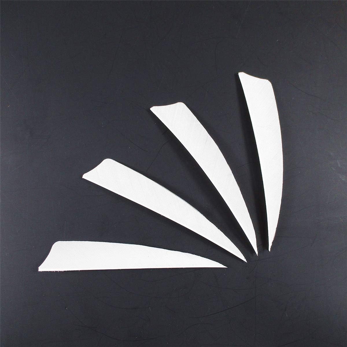Letszhu Archery Arrows Feather Fletching 4 Inch Real Turkey Vanes for Hunting Target Shooting (25 Pack) (White) : Sports & Outdoors