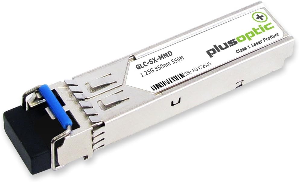 PlusopticSFP-1G-SX-CIS Cisco Compatible 1.25 Gbps 850 nm 550 m Range SFP Transceiver Module with DDMI