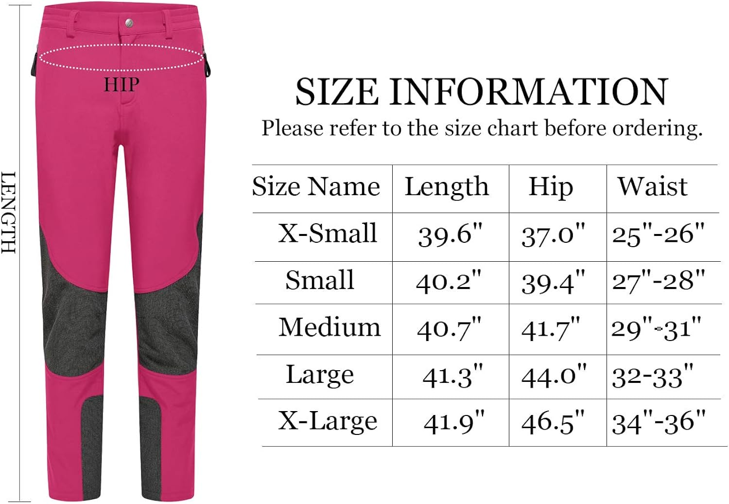 Rdruko Women's Waterproof Snow Pants Ski Snowboard Hiking Softshell Fleece Insulated Winter Pants: Clothing