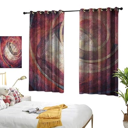 Amazon Com Lightly Blue Curtains Antique Grunge Circles 54 X84