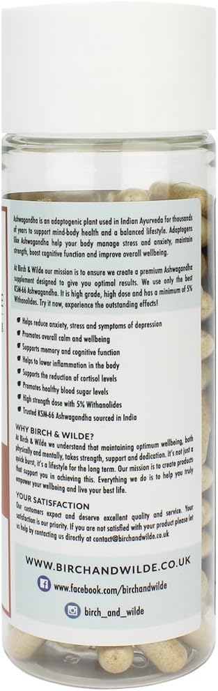 Ashwagandha Organic 7200 mg KSM 66 Capsules High Strength, 2 Months Supply, Ayurveda Stress Relief, Improved Sleep - Image 5